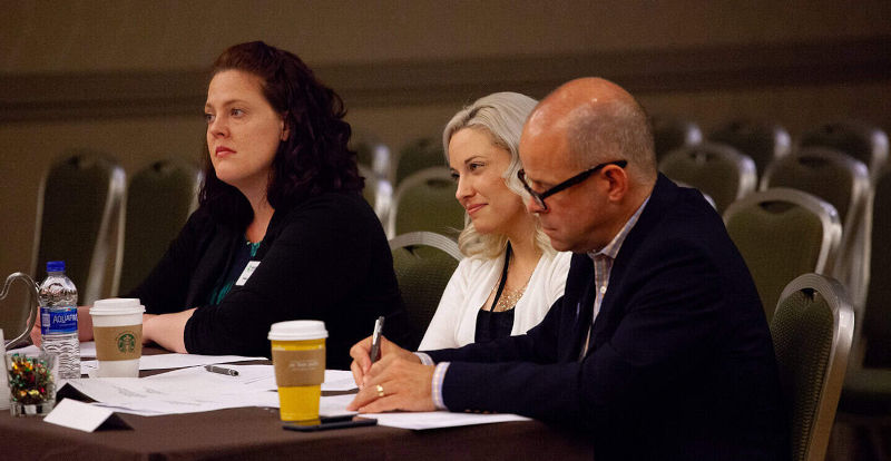 Judges watching a performance