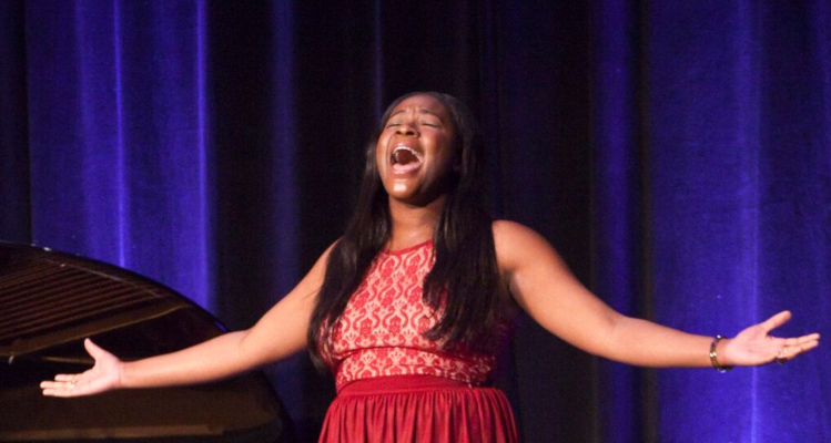 a singer performing